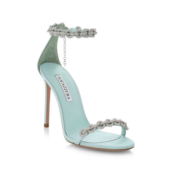 Aquazzura Love Link 105mm Embellished Sandals size 41 - Picture 1 of 16